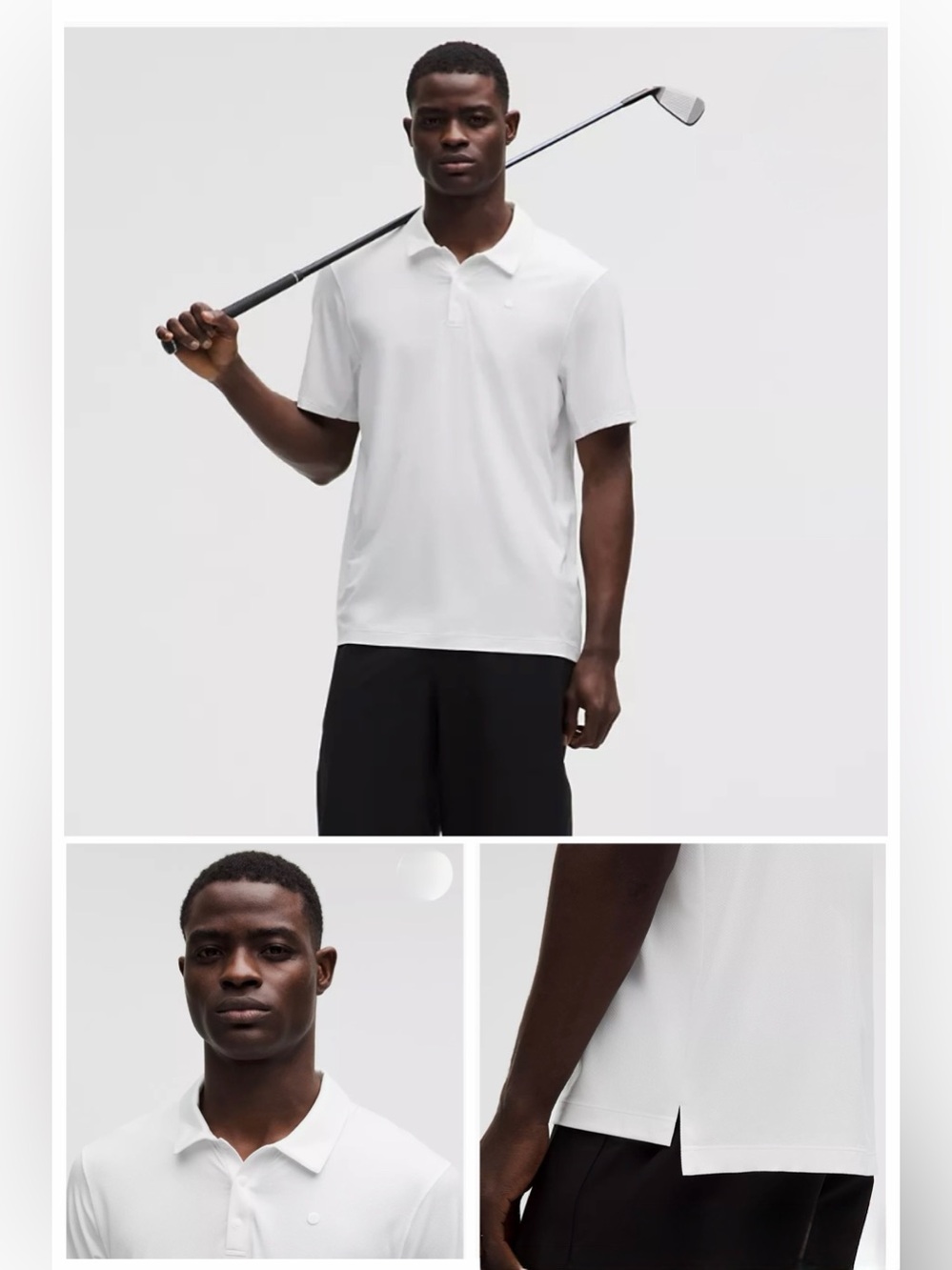 Lululemon Logo Sport Polo | Short Sleeve | UPF 40+ | White | Size XL